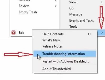 9_Find ‘Help’ and from the options, select Troubleshooting Information again.